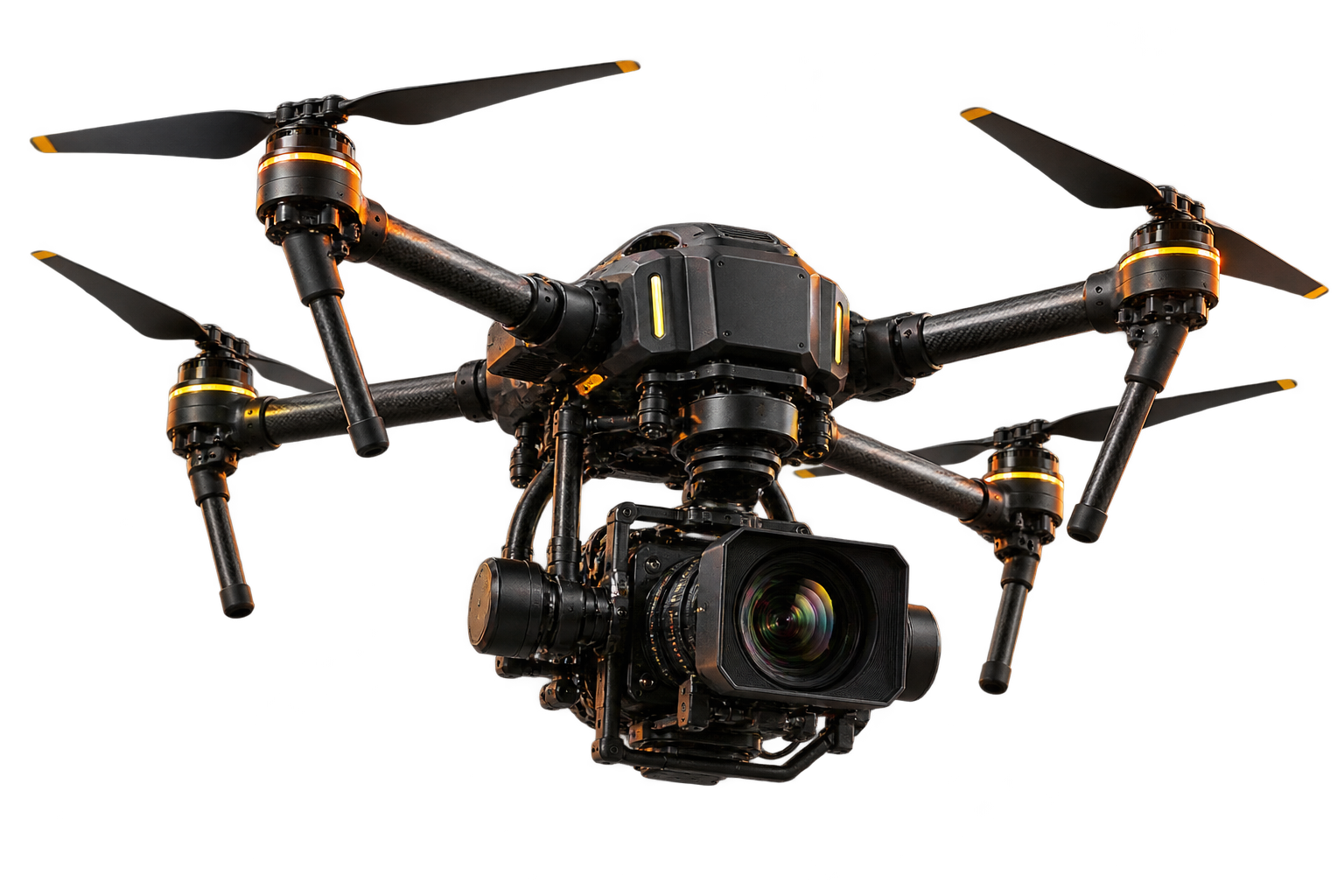 Professional cinema camera drone